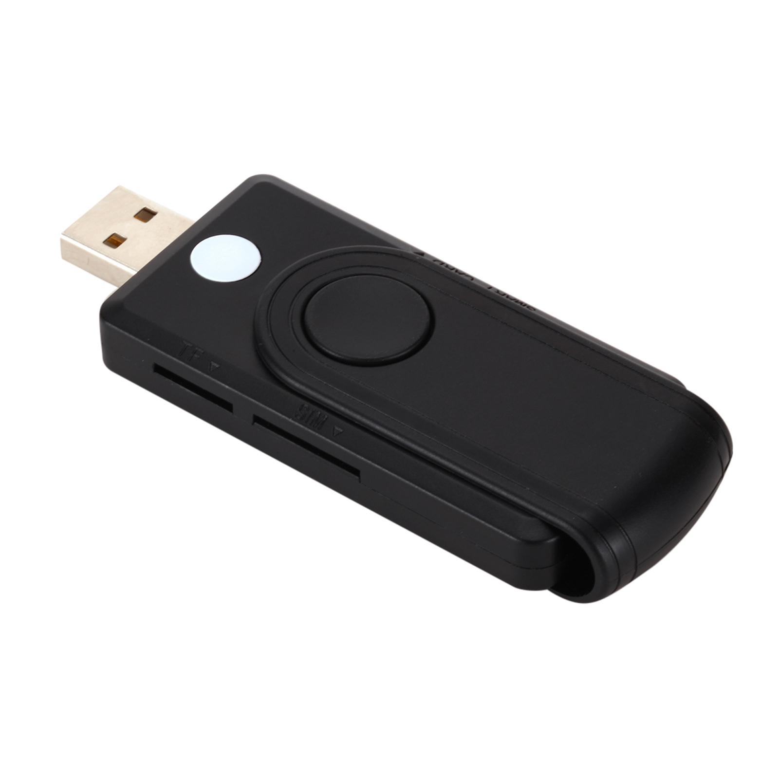 Đầu đọc thẻ thông minh USB2.0 Đầu đọc thẻ nhớ TF SD SIM Thẻ ngân hàng ID Bộ chuyển đổi đầu đọc thẻ EMV
