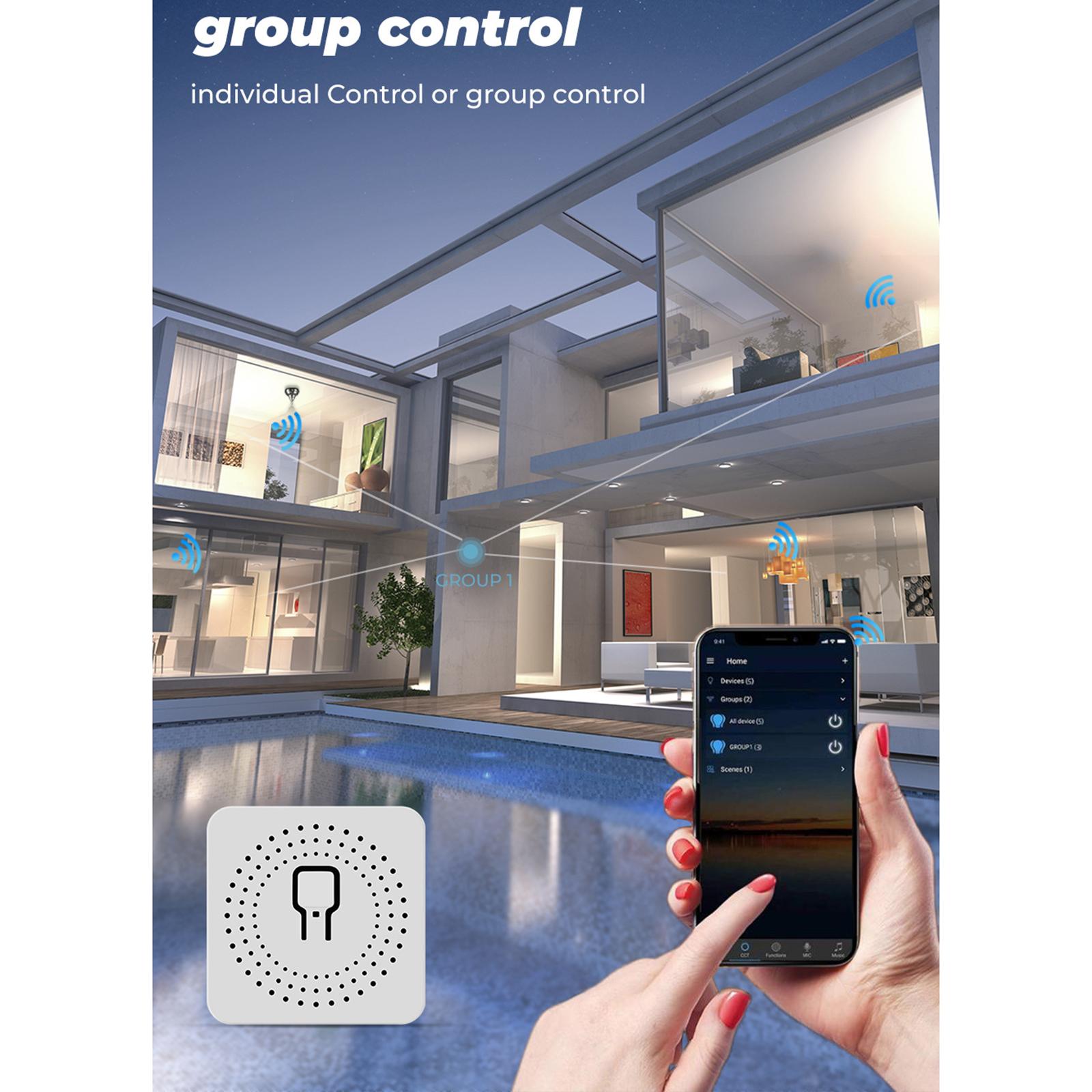 Mini 10A/16A WiFi DIY Smart Switch 2 Way External Remote Control Switch Work with Alexa