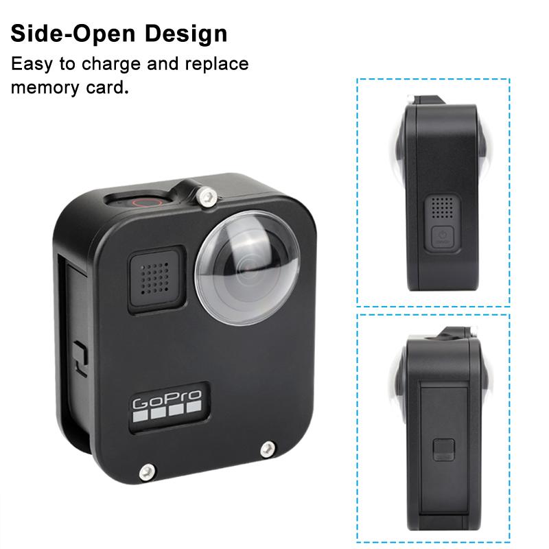 Vỏ bảo vệ hợp kim nhôm cho GoPro Max 360 Khung nhà ở Lồng Lens Lens che