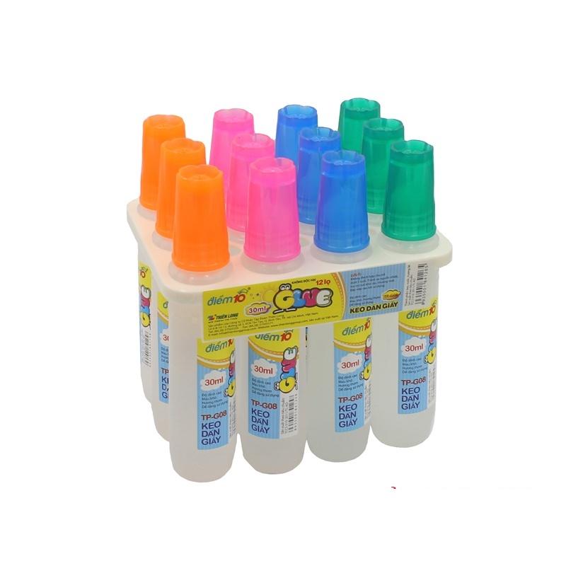 Lốc 12 lọ keo dán giấy Thiên Long G-08 30ml