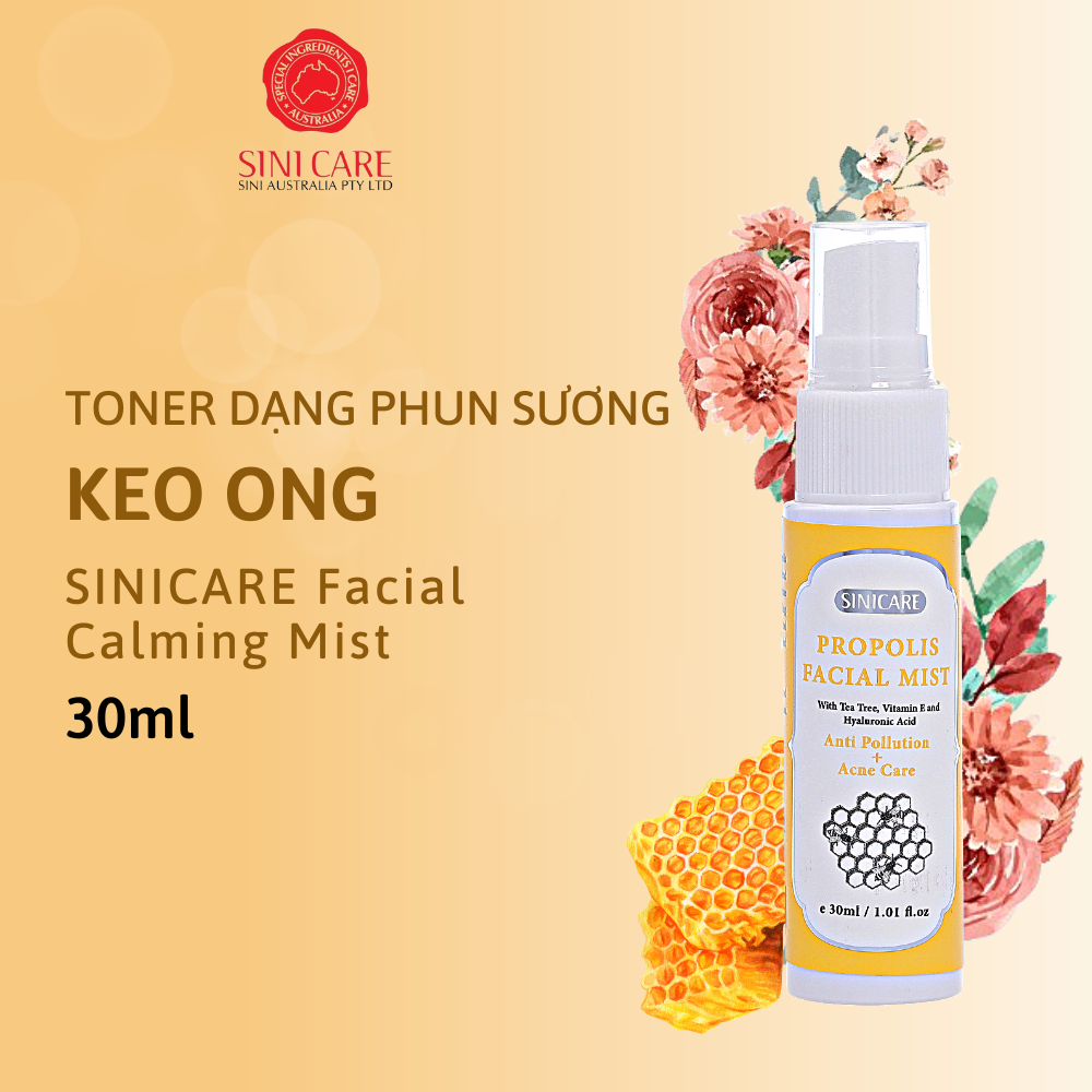 Toner keo ong dạng phun sương SINICARE Propolis Facial Mist 30ml