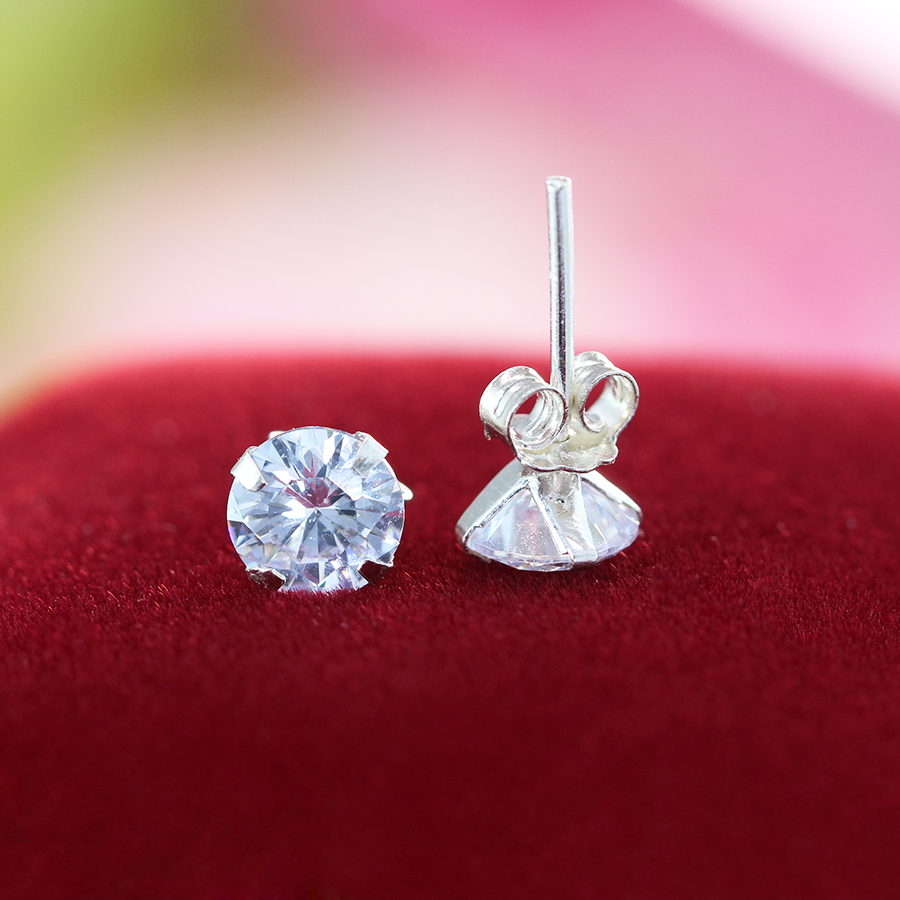 Bông tai bạc nữ đẹp đính đá BTN0044