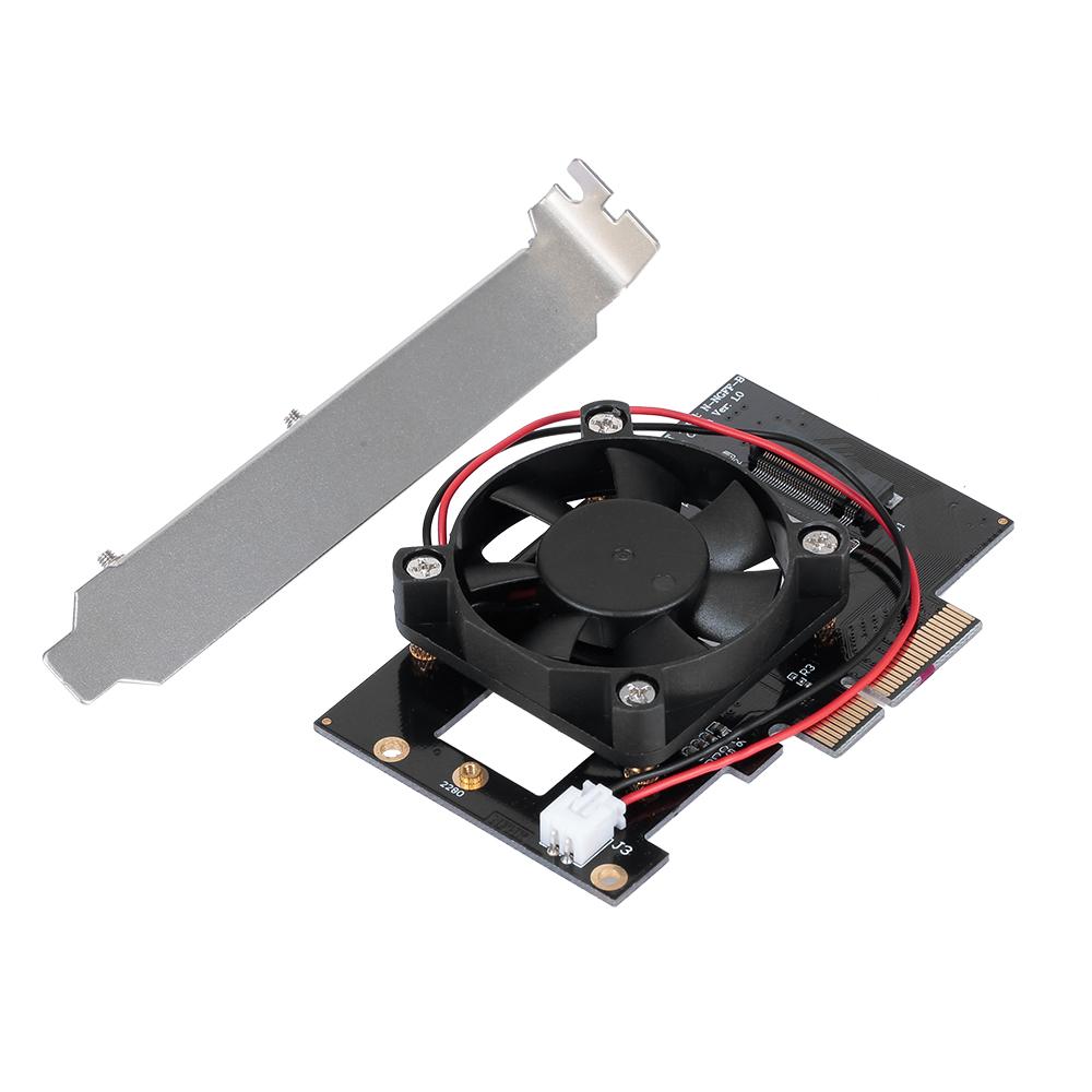 I bộ chuyển đổi thẻ mở rộng với quạt cho máy tính để bàn M.2 NVME NGFF sang PCI-E X4