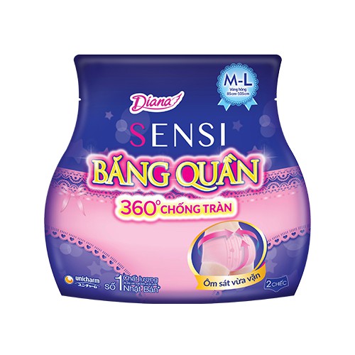 Băng vệ sinh Diana Sensi băng quần size M-L