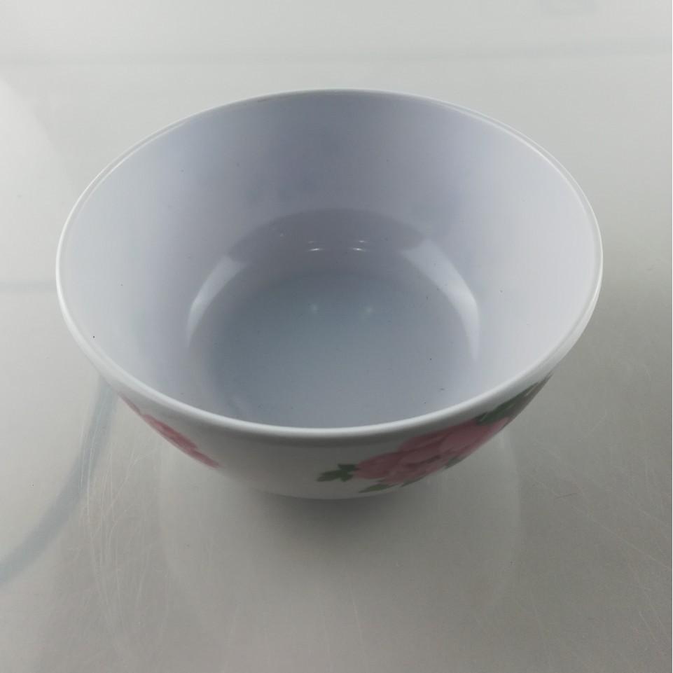 Chén Melamine 3 màu Trắng, Bông ,Cam-10 cái