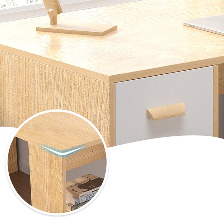 Bàn Làm Việc 1m4 Tại Nhà Kèm Tủ Đa năng Gỗ Cao Cấp - Bàn Học Có Ngăn Kéo Để Đồ Cất Giữ Tài Liệu BAH008 Giao màu ngẫu nhiên