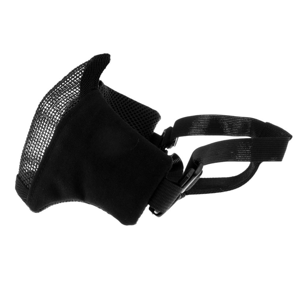 Half Face Lower Mask Metal Steel Mesh Adjustable Hunting Mask for Paintball Army CS