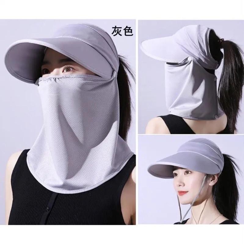 Mũ nón chống nắng kèm khẩu trang,mũ lưỡi trai nữ rộng vành chất vải thông hơi chống tia uv cực tốt, mũ che nắng đa nắng