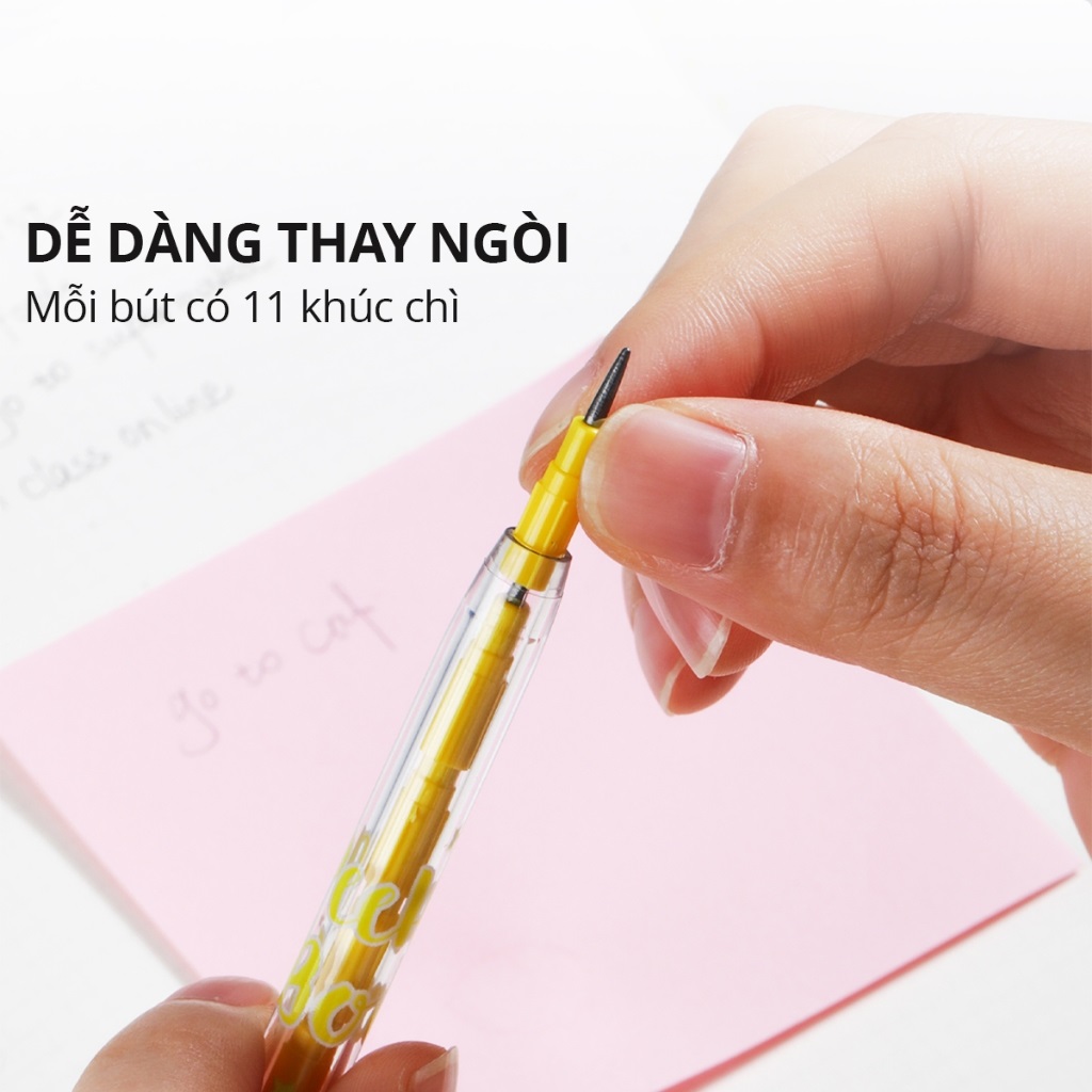 Hộp 20 Bút chì khúc Deli EC086 - Chì 2B, nhiều màu sắc lựa chọn
