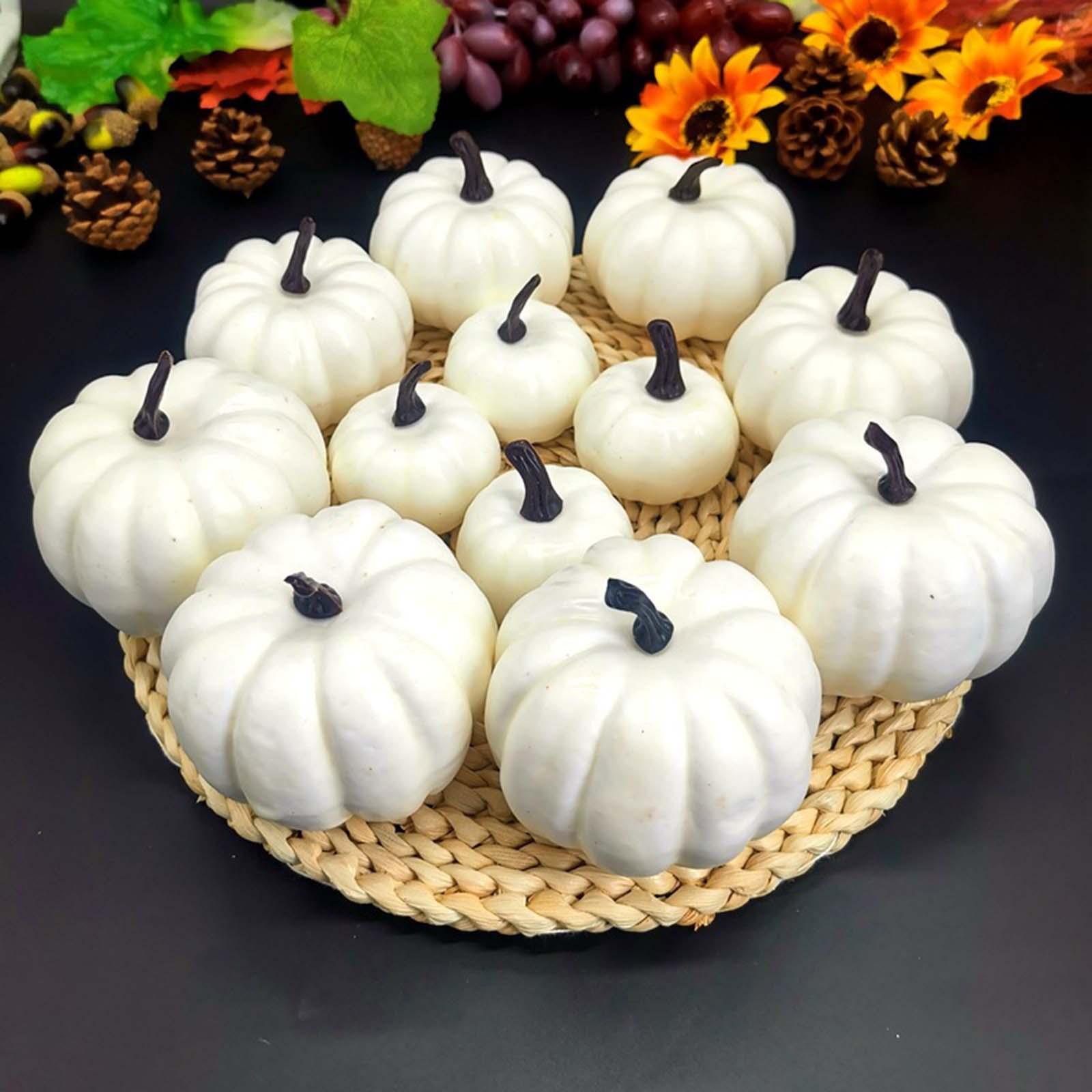 12Pcs Fake Pumpkins Model/ Mini Simulation Pumpkins Model/ Mini Children's Education Tool /Fake Foam Pumpkins for Halloween