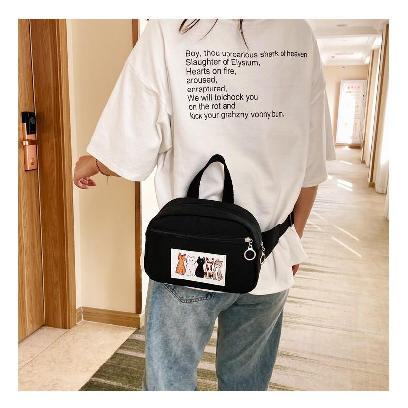 Túi Đeo chéo nữ mini Hình chú Mèo quai xách RB1 Shalla