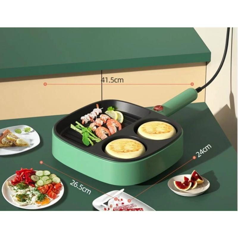 Chảo điện chiên xào chống dính 3 ngăn
