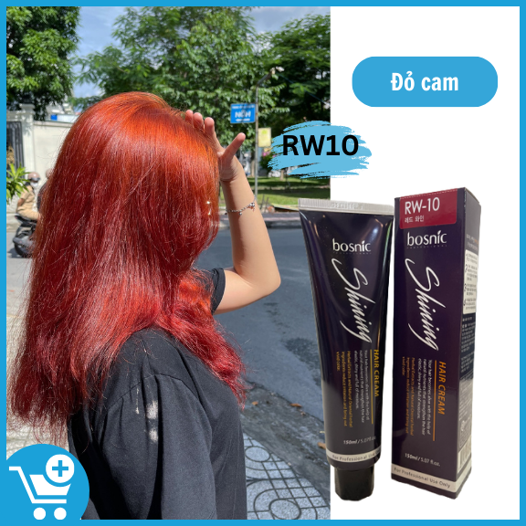 RW10 (ĐỎ CAM) - NHUỘM THẢO DƯỢC MÀU THỜI TRANG BOSNIC 150ML