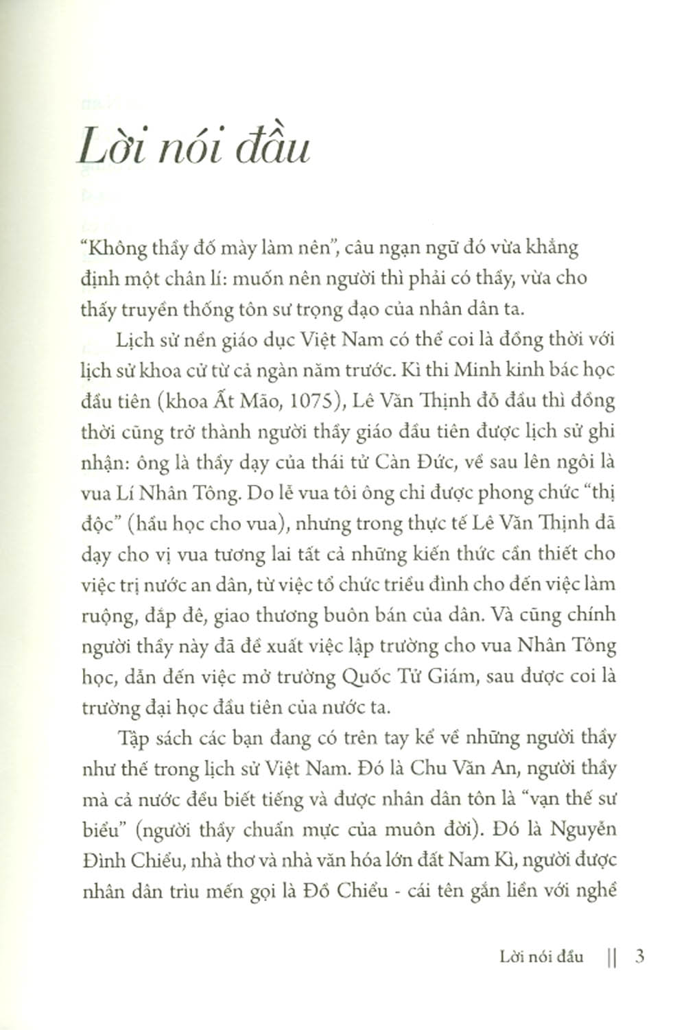 Những Người Thầy Trong Sử Việt - Tập 1