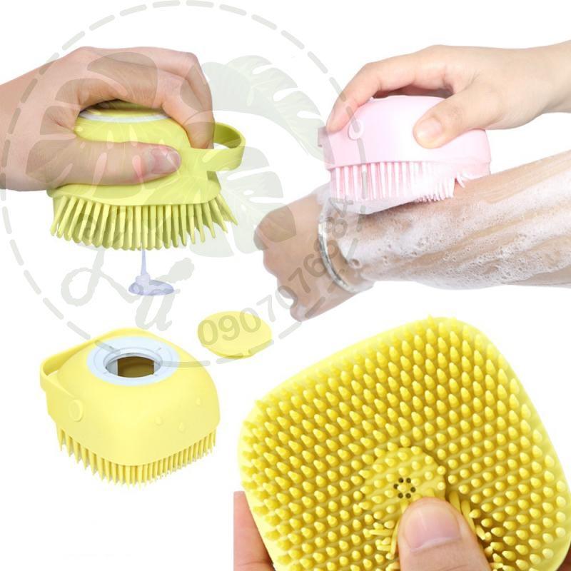 Cọ tắm rửa mát xa da đầu gội đầu bằng silicone tiện lợi