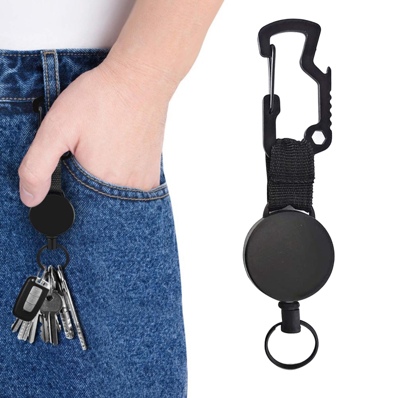Carabiner Clip Multifunction Heavy Duty Hook Outdoor Keyring Stainless Steel