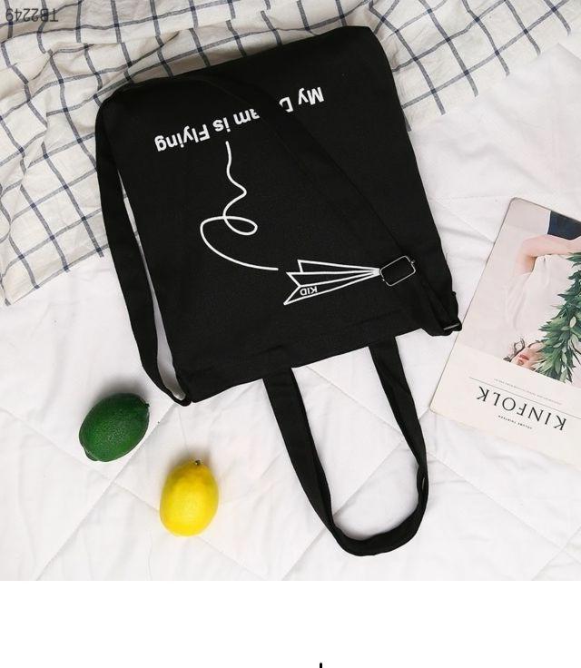 Túi tote máy bay - trắng