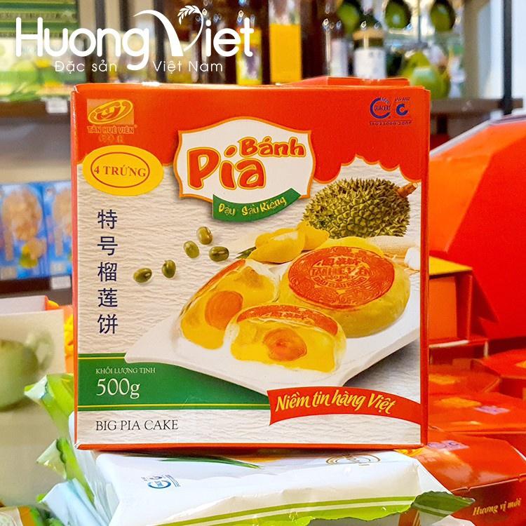 Hình ảnh Bánh pía 4 trứng đậu xanh sầu riêng Tân Huê Viên 500g
