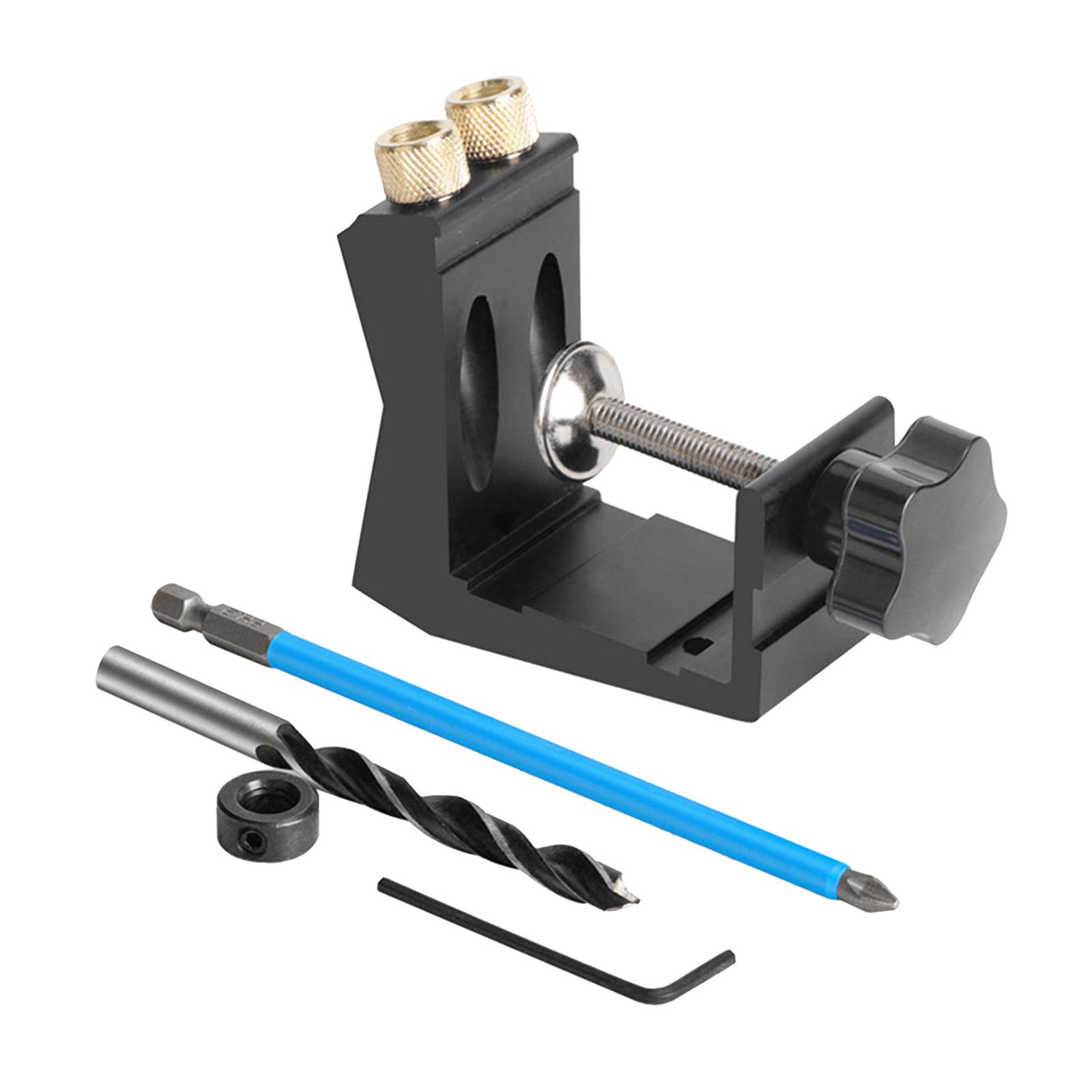 Portable Woodworking Oblique Hole Locator Tools Hole Jig Kit Drill Guide Set DIY Hole Digging Hole Opener Drill Locator Drill Bits Carpentry Tools