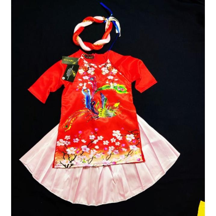 Áo dài bé gái Phượng Hoàng