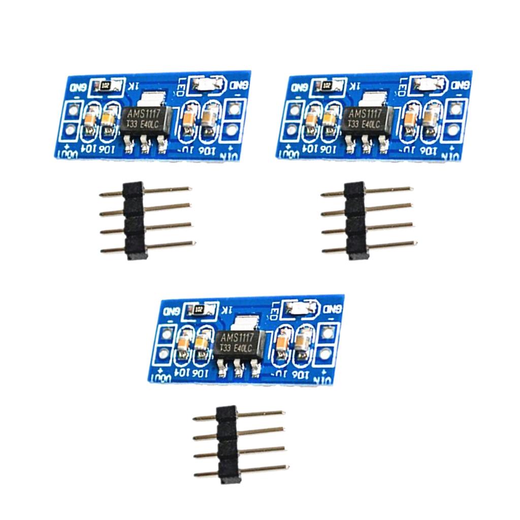 3pcs DC 4.75-12V to 3.3V Power Supply Module AMS1117 800MA