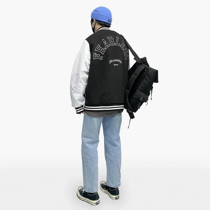 Áo Bomber Dù 2 lớp logo F Form chuẩn Unisex Nam Nữ Couple