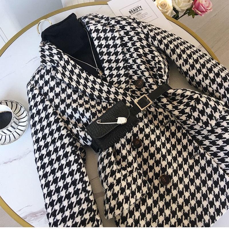 Áo khoác dạ tweed phong cách hàn quốc mẫu mới mã RB02