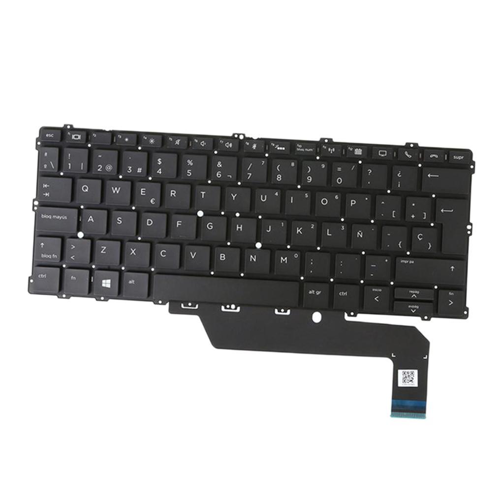 Spanish Layout Keyboard with Backlit without Frame for HP EliteBook X360 Laptop