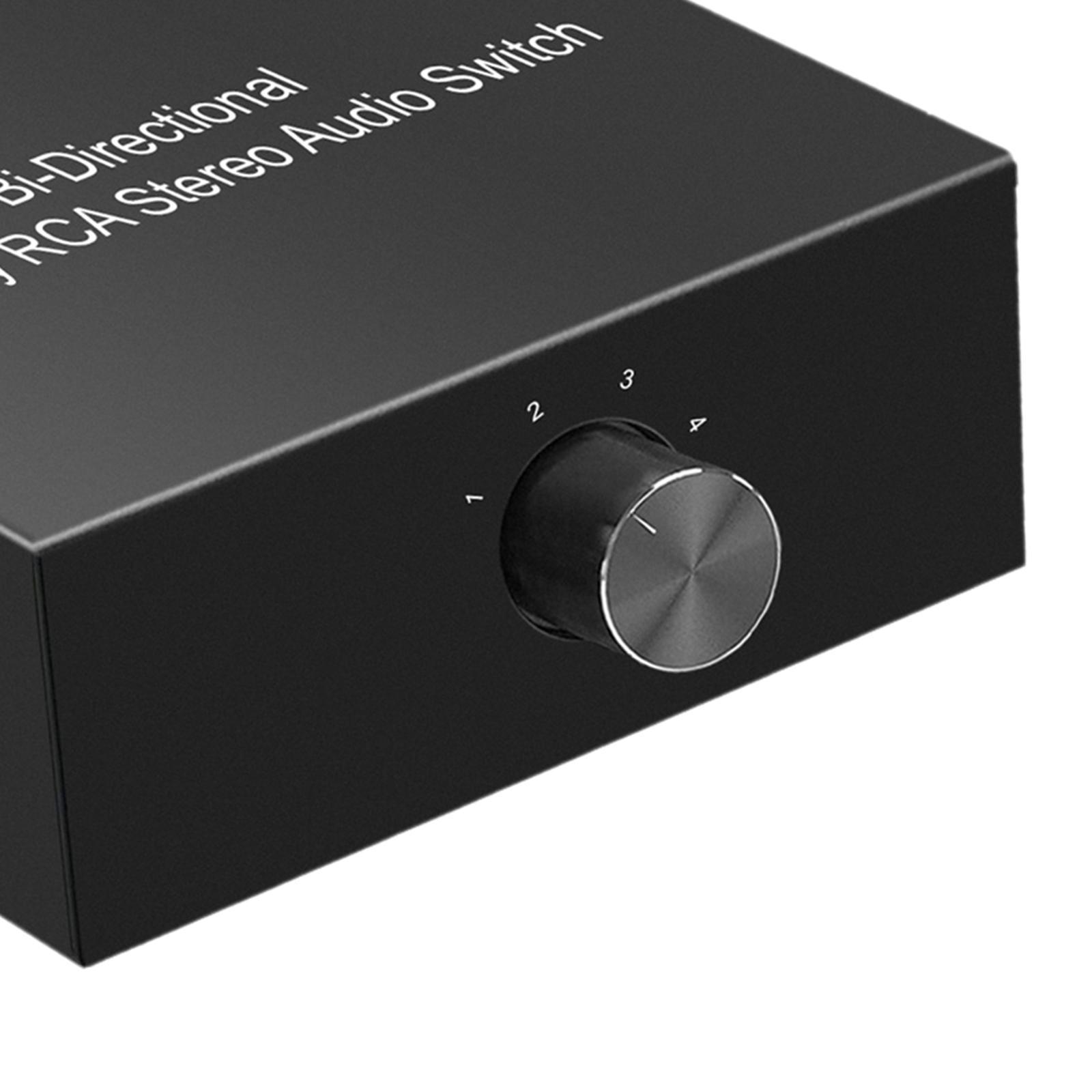 4 Ways R L Stereo Audio Switcher Audio Switch Splitter for TV