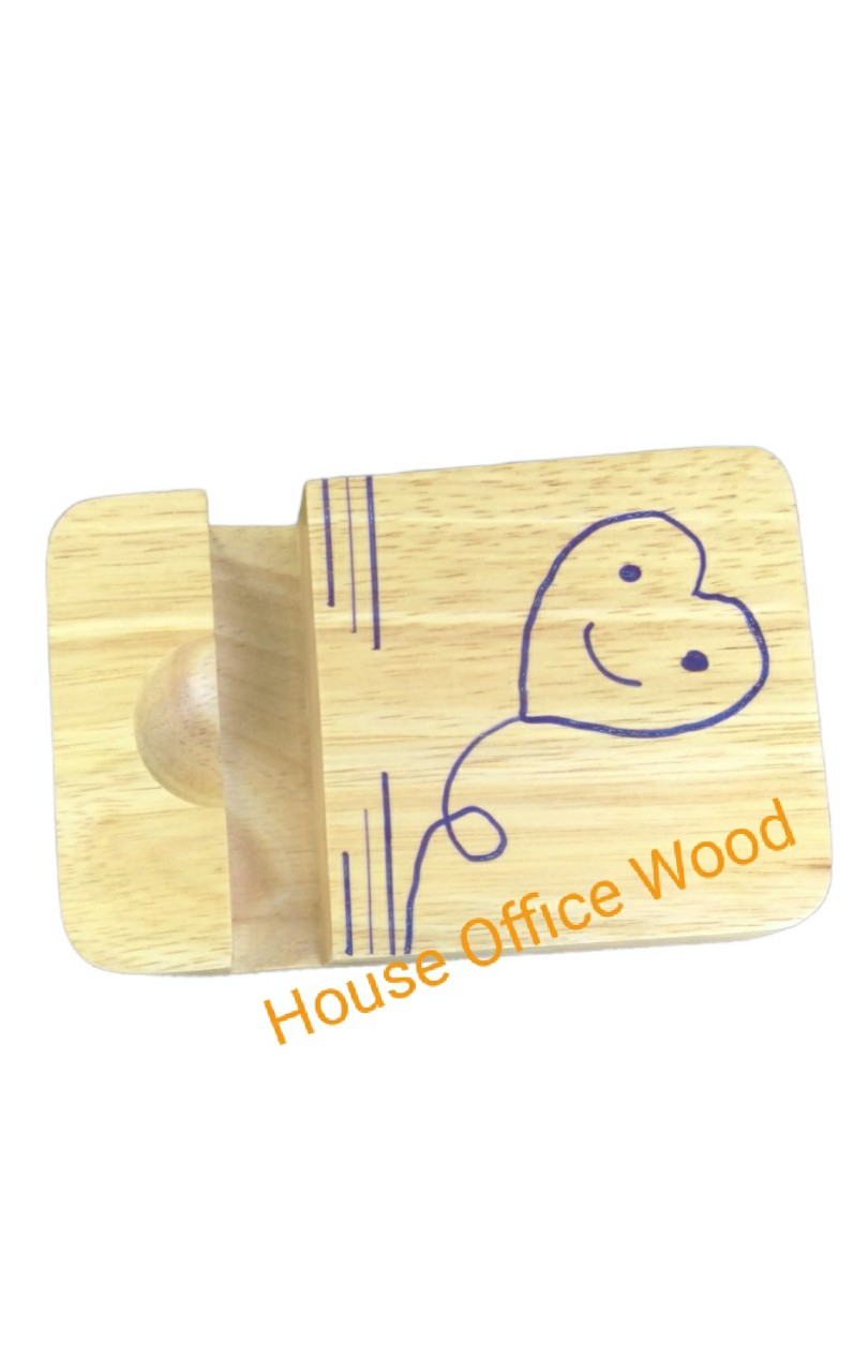 Đế điện thoại gỗ, giá để điện thoại House Office Wood Kích thước Rộng 7x Dài 11x Dầy 2,5cm