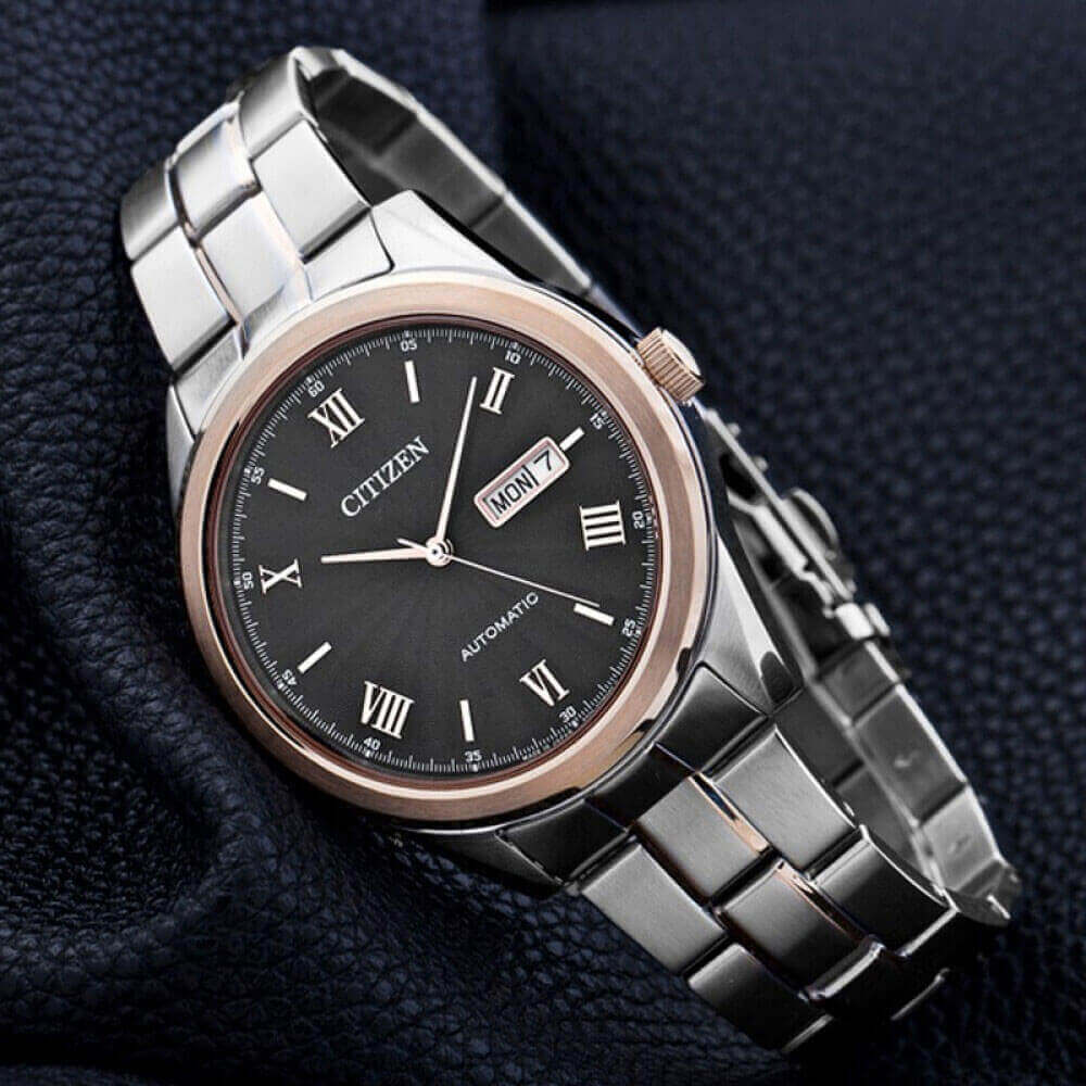 Đồng Hồ Nam Citizen Dây Thép Không Gỉ NH7514-59E - Mặt Đen