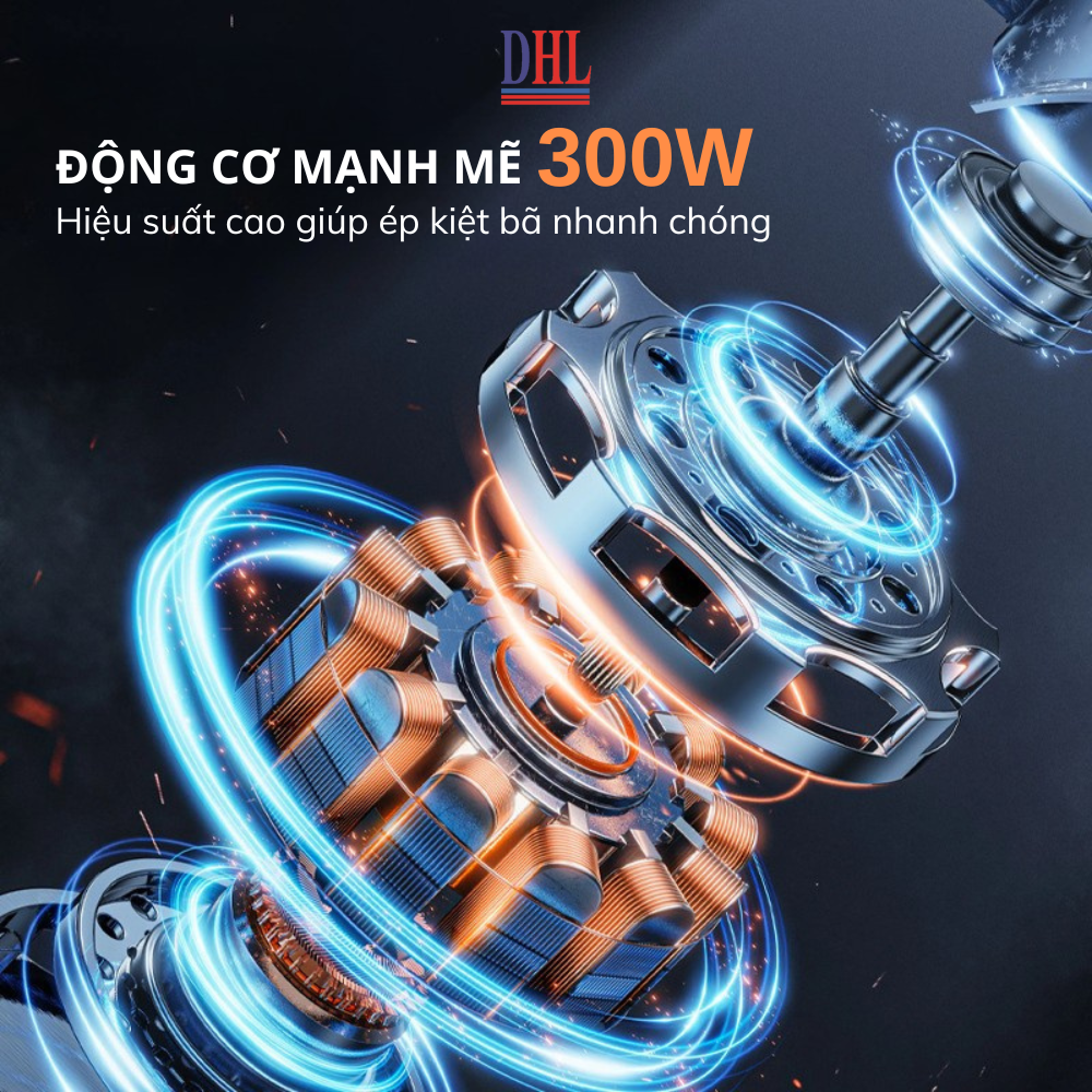 Máy Ép Chậm, Máy Ép Trái Cây Công Nghiệp Mitomo KJ3081 Kiệt Bã - Hàng Chính Hãng Bảo Hành 3 Năm