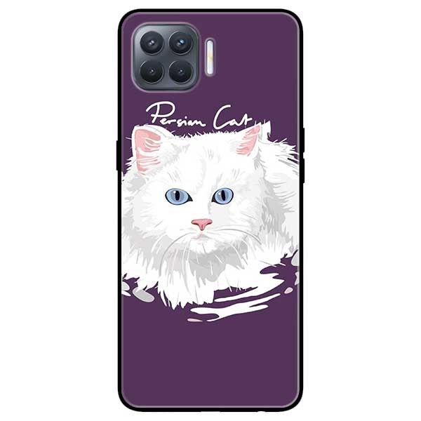 Ốp lưng dành cho Oppo A93 - F17 Pro mẫu Mèo Trắng Tím