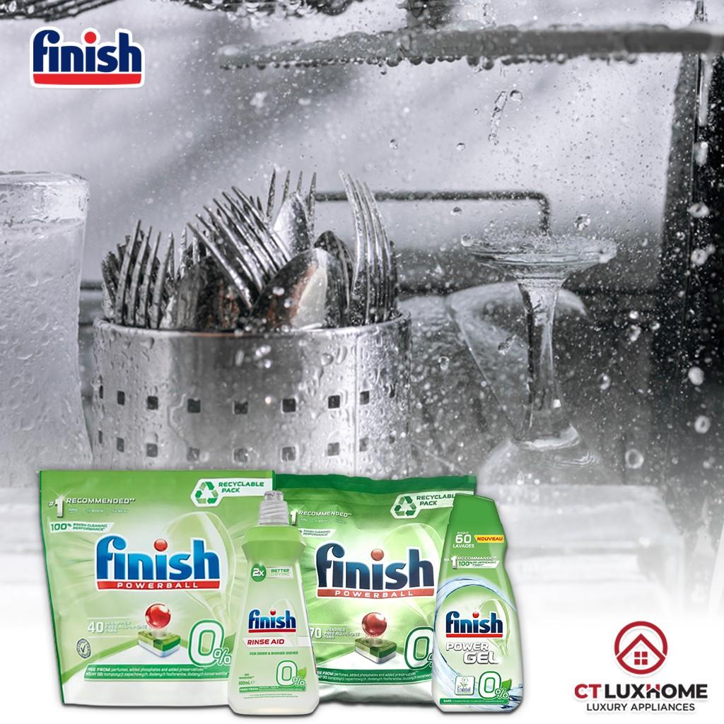 Bộ sản phẩm chất tẩy rửa máy rửa bát Finish Eco hữu cơ 0% - Hàng chính hãng