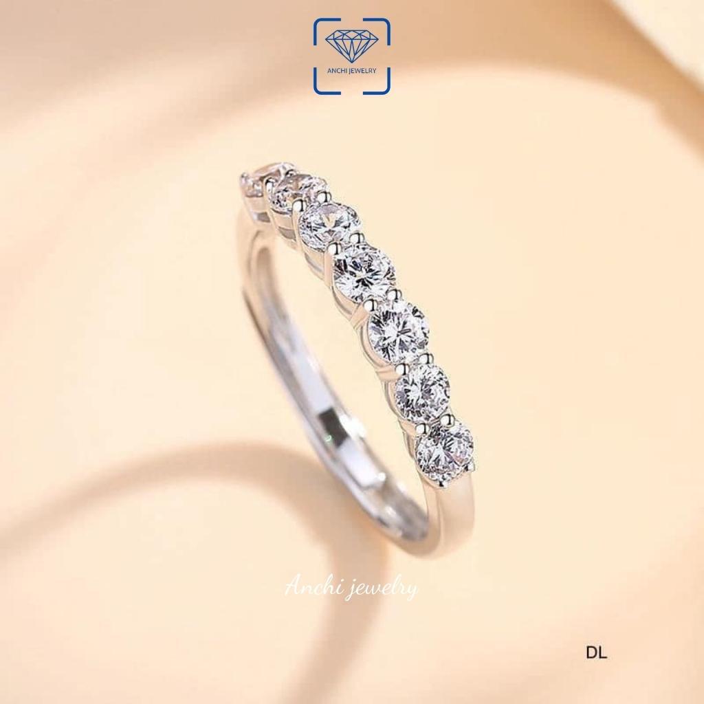 Nhẫn nữ bạc đính full đá mẫu mới nhất 2022 dáng cực xinh, trang sức bạc Anchi jewelry