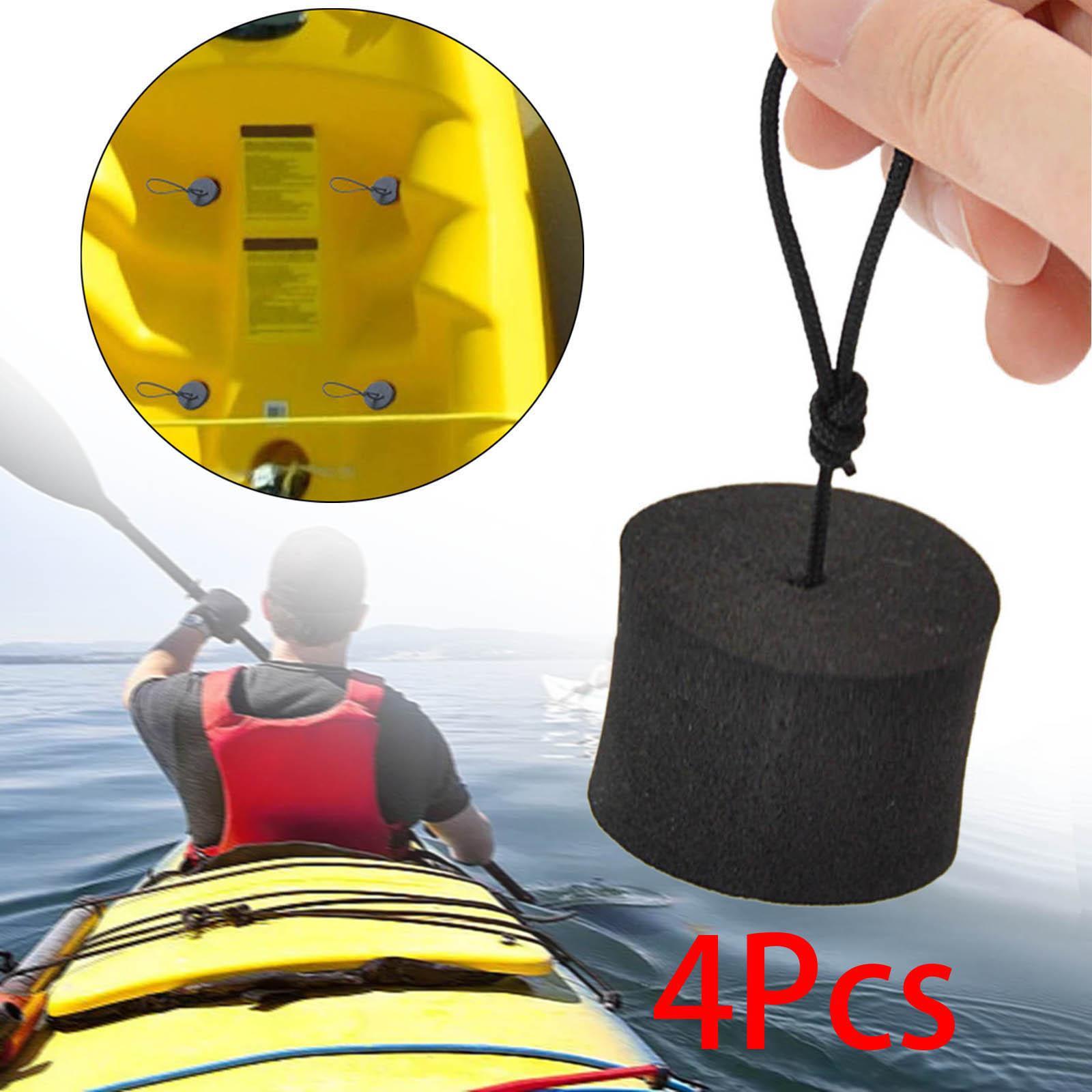 4Pcs Kayak Scupper Plug with Lanyard Multipurpose Durable Replacement Part Canoe Drain Holes Stopper Bung for Inflatable Boat Old Town Kayak