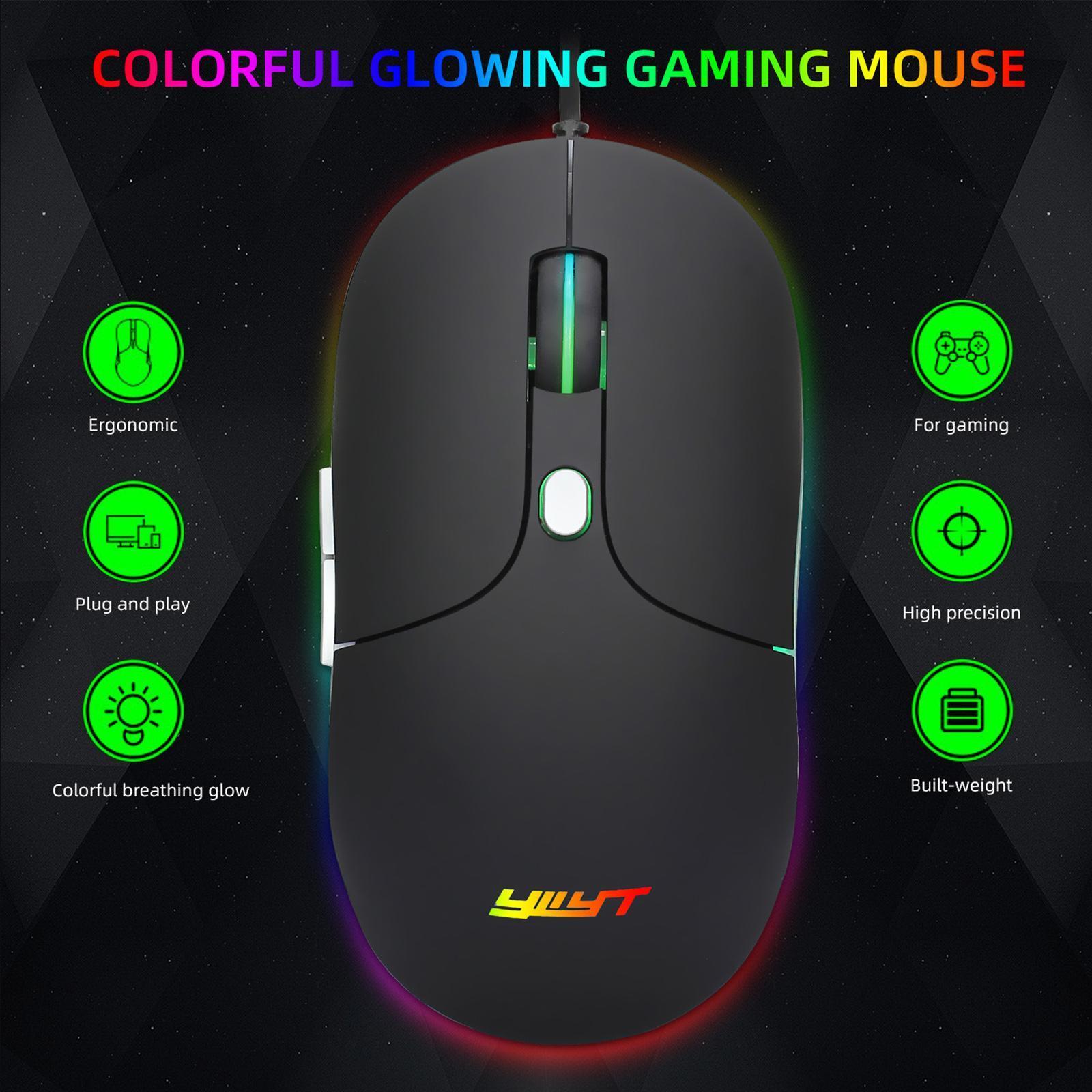 RGB   Gaming Mouse Adjustable Gamer Mice  with Side Buttons