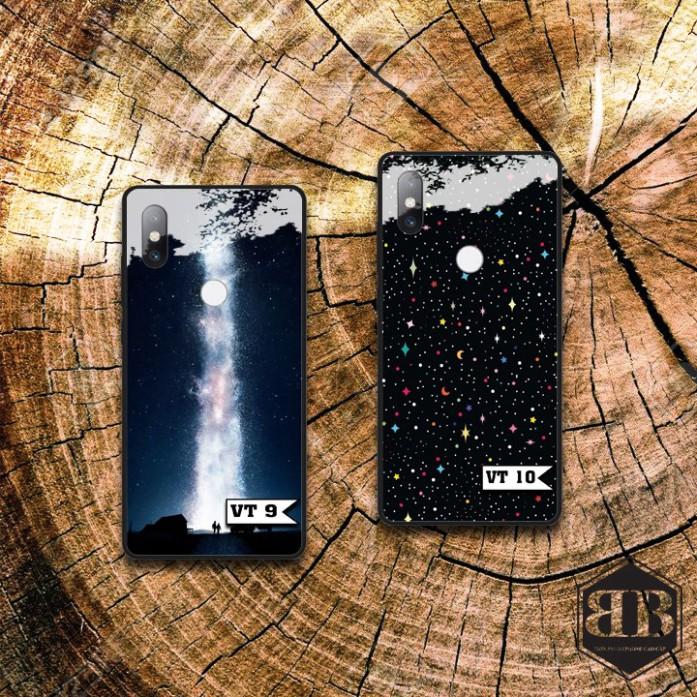 Ốp lưng kính cường lực Xiaomi Mi Mix 2s / Mi Mix 3 vũ trụ