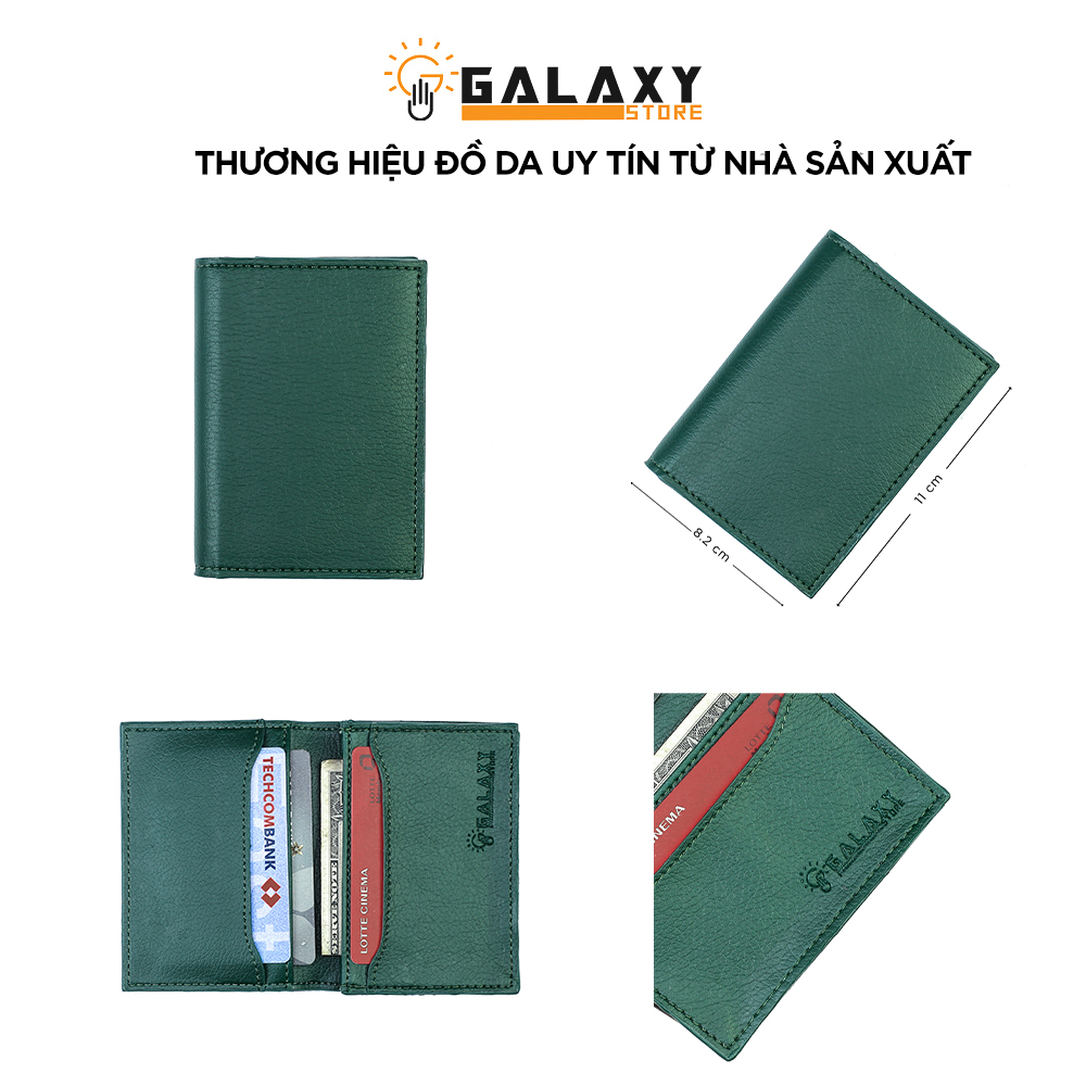 Ví Bóp Nam Nữ Nhỏ Gọn Cao Cấp Thời Trang Nhiều Ngăn Để Name Card Danh Thiếp Thẻ Galaxy Store GVMB03 (8x10.5cm)