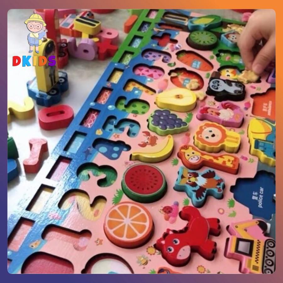 Đồ Chơi Giáo Dục - Bộ Câu Cá Gỗ Nam Châm Đa Chức Năng Giúp Bé Vừa Chơi Vừa Học 5.0
