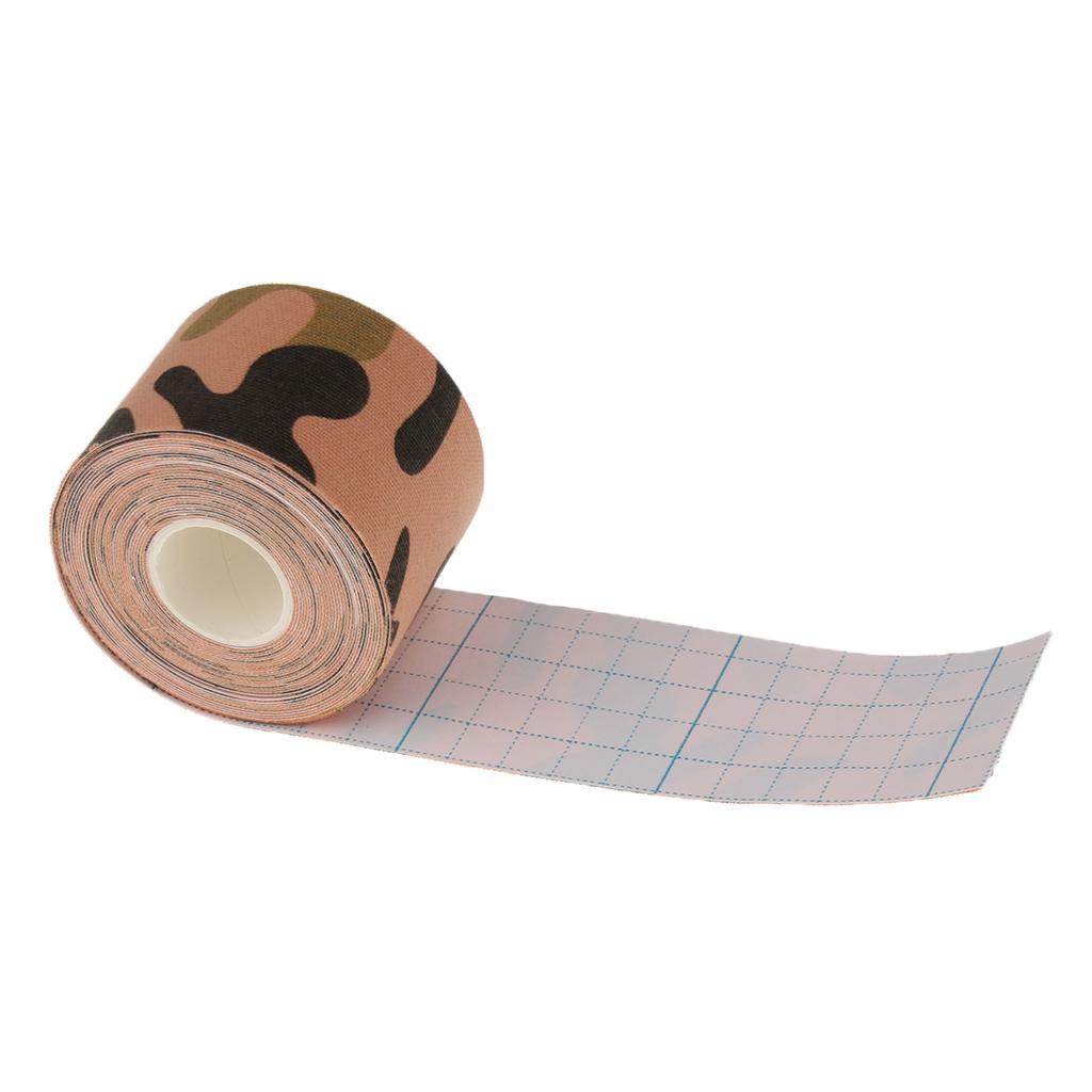 3 Colors Kinesiology Sports Tape Muscles Care Elastic Physio Roll Accessory 5m x 5cm