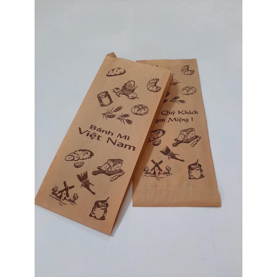 100 Túi giấy bánh mì tiện lợi nhiêu họa tiết vệ sinh an toàn thực phẩm giá rẻ