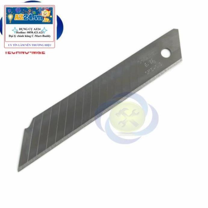 Lưỡi dao rọc giấy C-Mart A0041B 14 rãnh 10 lưỡi/hộp 100 X 18 X 0.5mm RẺ NHÂT THỊ TRƯỜNG RẺ NHẤT THỊ TRƯỜNG