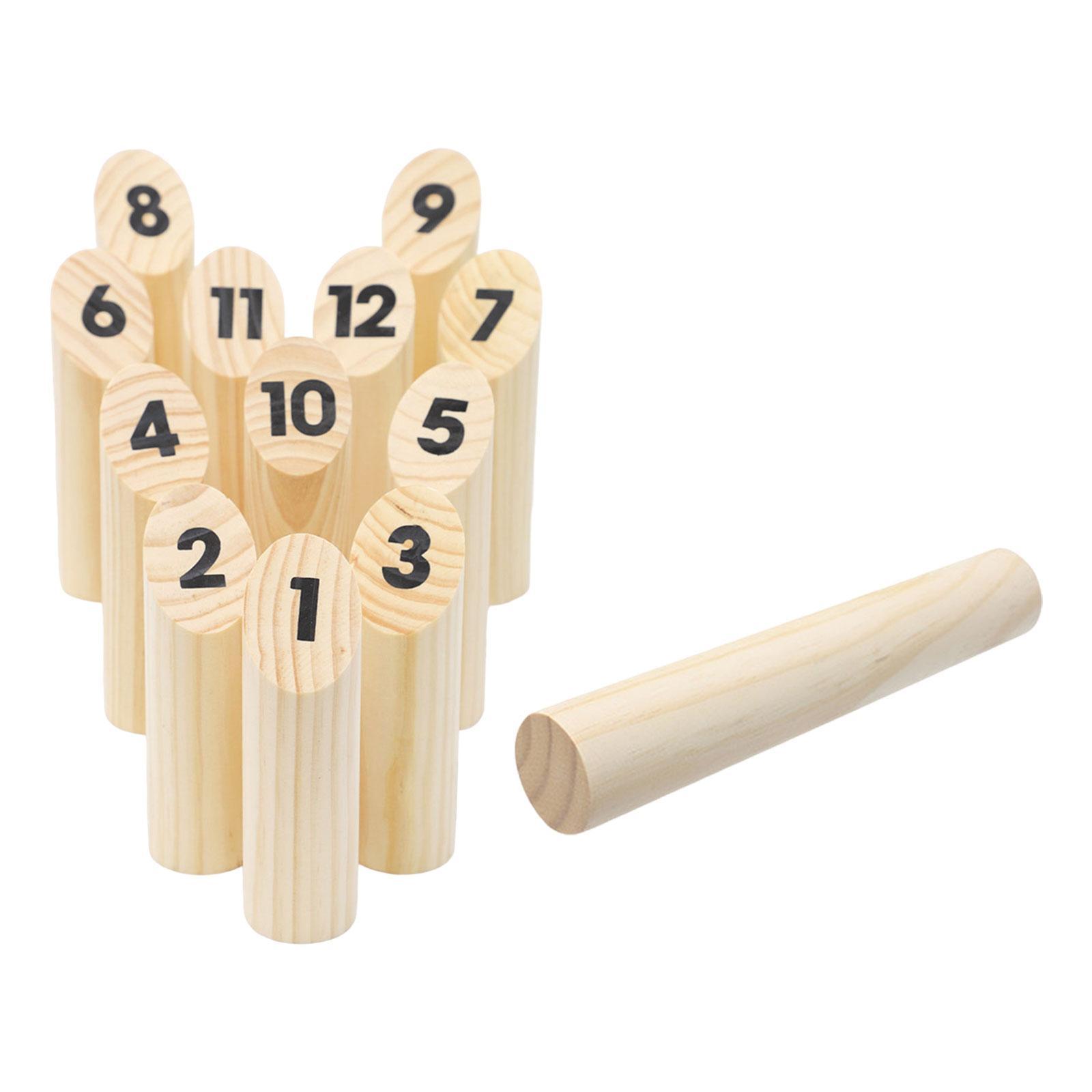 Wood Tossing Game Family Game Numbered Block for Indoor Outdoor garden