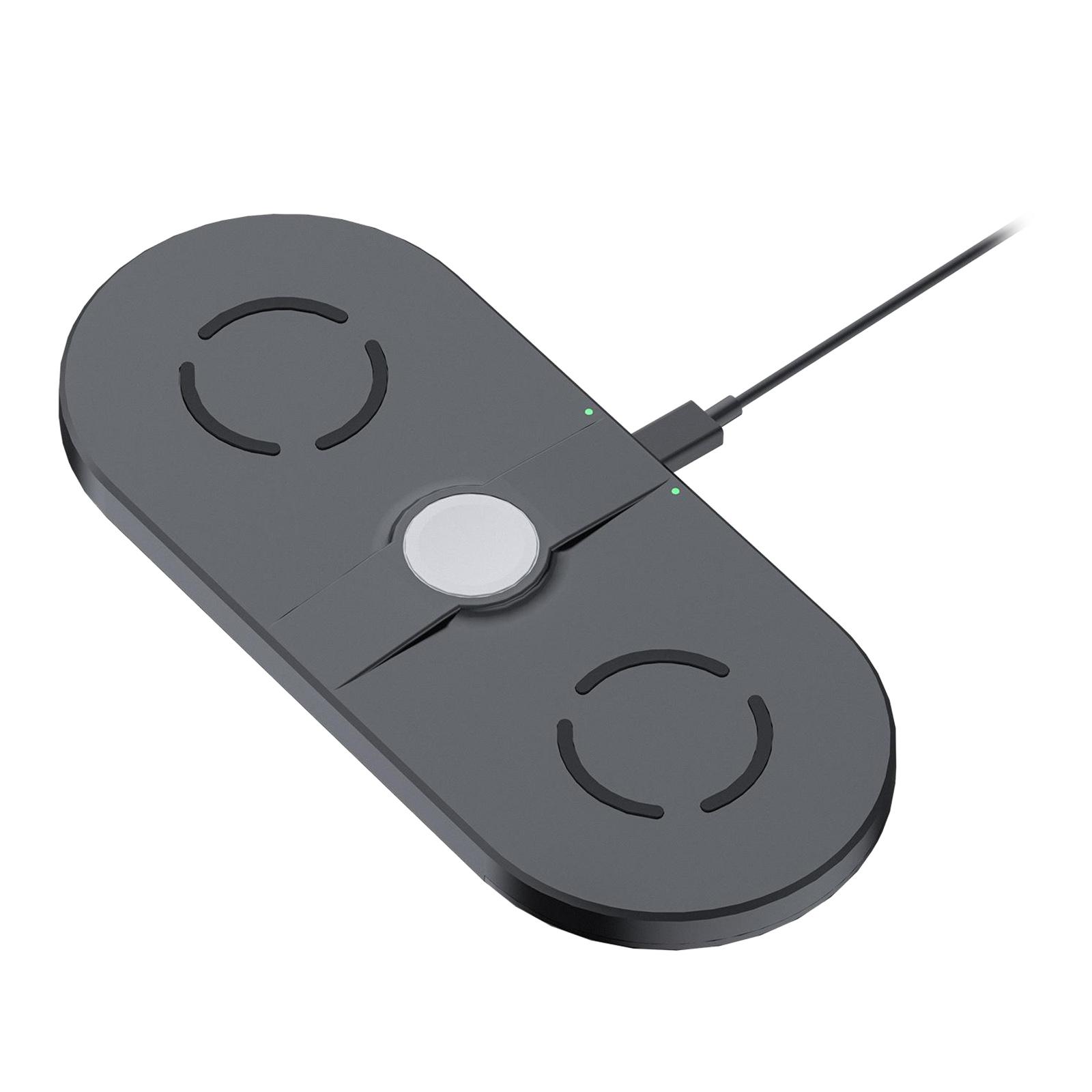 3 in 1 Wireless Charger Pad15W for  SE 2020, 11, 11 Pro, 11 Pro Max