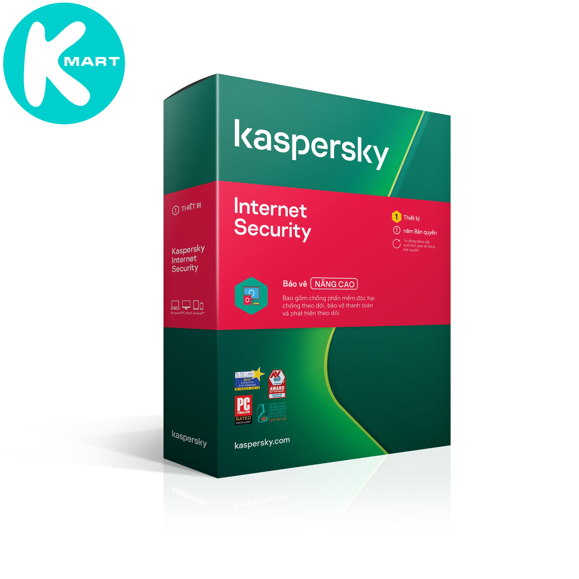 Phần mềm diệt Virus Kaspersky Internet Security Cho Máy Tính 1PC / 3PC / 5PC - Hàng chính hãng