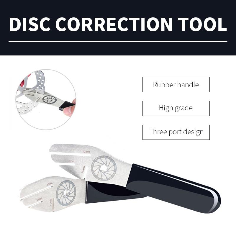 MTB Bike Bicycle Disc Brake Rotor Alignment Truing Tools Mountain Bicycle Disc Flattening Correction Wrench Stainless Steel Tool