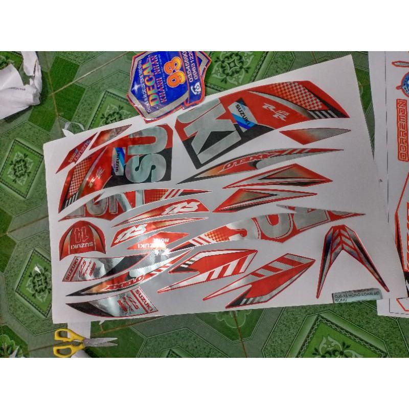 Tem rời crom axelo dán xe trắng đỏ ko bay màu