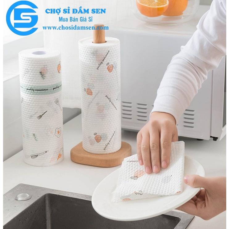 Cuộn khăn giấy lau bếp đa năng vải không dệt tái sử dụng G270-KhanLauBep .Khăn giấy đa năng loại cuộn