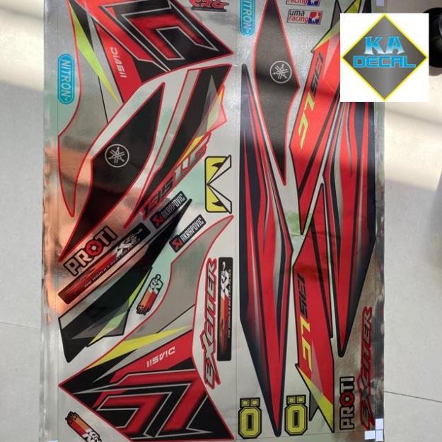 Tem rời exciter 2011 Lc đỏ đen chất liệu Crom cao cấp